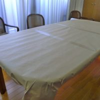 テーブルの傷防止の非転写透明マットの作成
