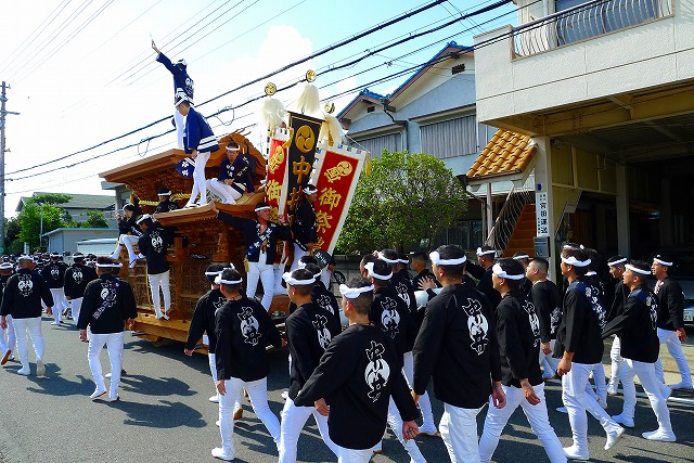 ２０１３　１０月　岸和田だんじり祭り　試験引き　中井町の十五人組