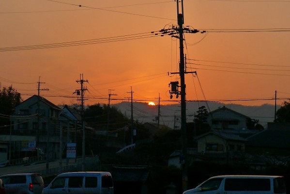 奈良県Ｄ様からの帰りの夕陽