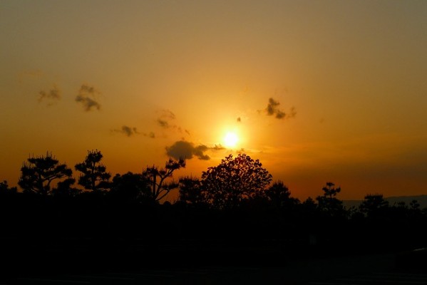 鳴尾浜夕日