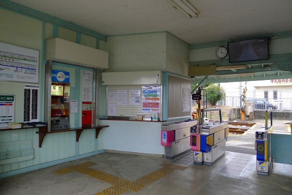 南海電気鉄道高野線の学文路駅の構内