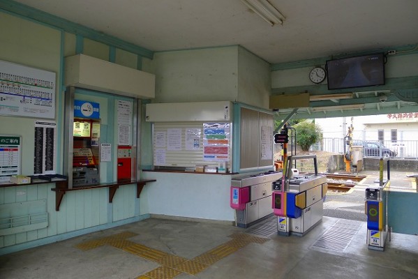 南海電気鉄道高野線の学文路駅の構内