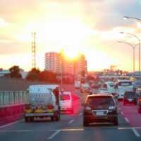 桐箪笥の社長ブログ　近畿自動車道からの夕日！