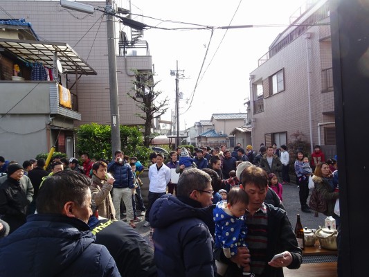 春木旭町のだんじり小屋開きの関係者