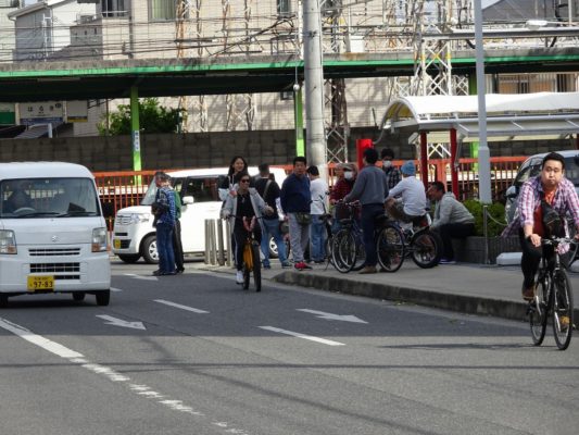 春木ラパーク前の警備確認