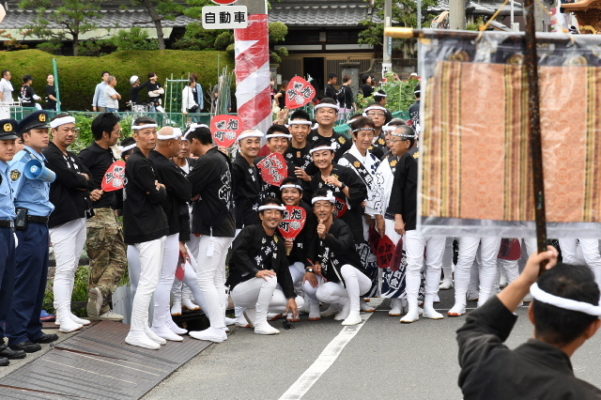 平成29年　春木旭町　弥栄神社　宮入り　待機中