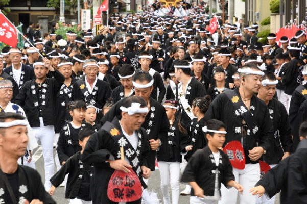 平成29年　春木旭町　弥栄神社　宮入り　直前