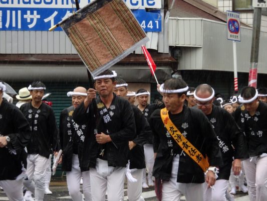 平成29年春木旭町　宵宮　雨天曳行　纏