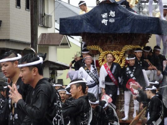 平成29年春木旭町　宵宮　雨天曳行　曳行責任者