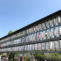 桐箪笥の社長ブログ　岸和田だんじり祭りの春木祭禮の年番の献灯提灯を付けました。