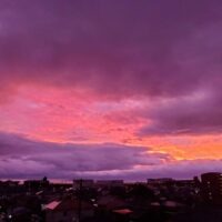 初音の桐　大阪泉州桐箪笥の社長ブログ　神秘的な夕焼けに感動しました。
