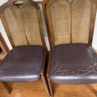 桐箪笥の社長ブログ　背中が籐の椅子の籐の張替え修理の見積のご依頼がございました