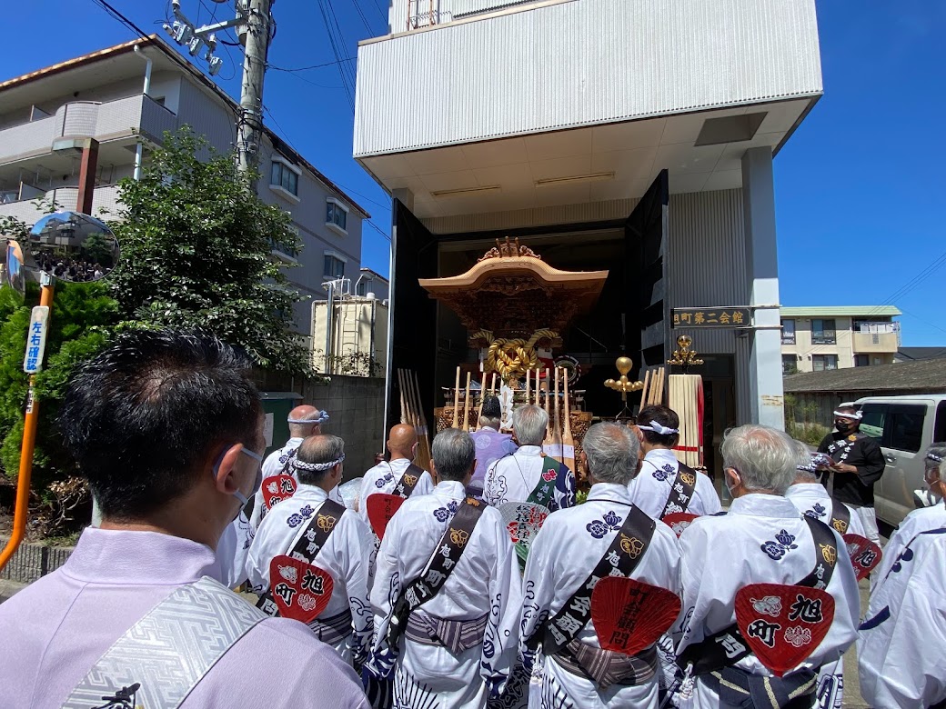 昨日令和4年岸和田だんじり祭り春木地区の試験引きがご 昨日令和4年岸和田だんじり祭り春木地区の試験引きがご