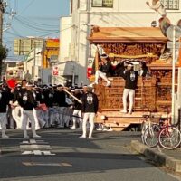 大阪泉州地域の秋のお祭りが始まりましたが、二日目の昼から雨が降りだしました。