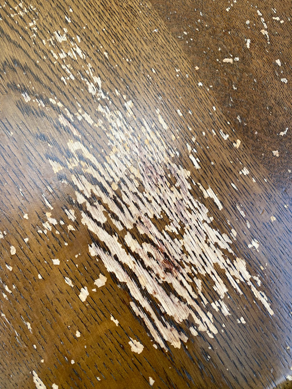 テーブルの天板再塗装のご依頼です。 | 大阪泉州桐箪笥（たんす）の