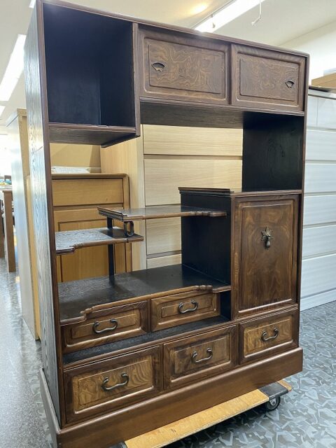 100年　前　桑の和棚　修理後　田中家具製作所